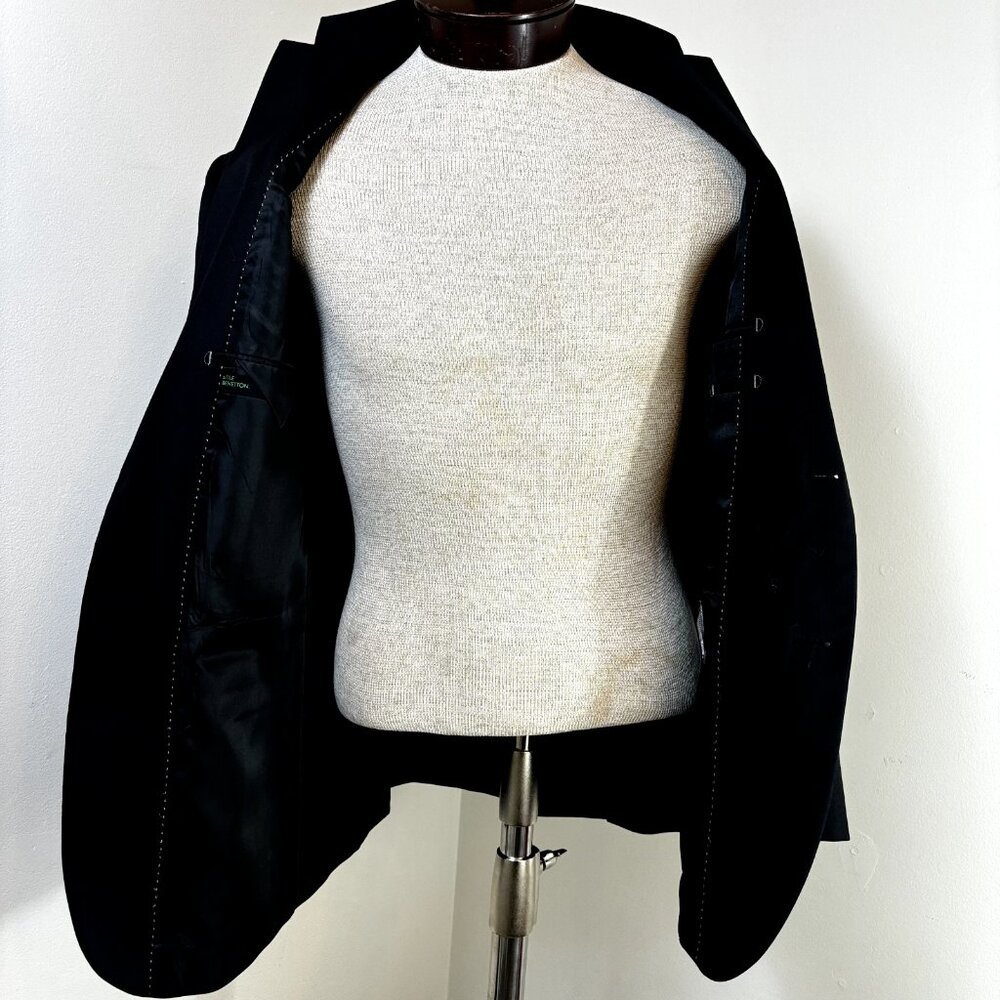 Stile Benetton Sport Coat Blazer 50 EU/40-41 US‎ Wool Blend Slim Fit Suit Jacket - Picture 7 of 14